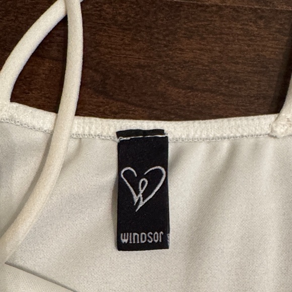 Windsor Cream Asymmetrical Ruffle Dress - Picture 2 of 3